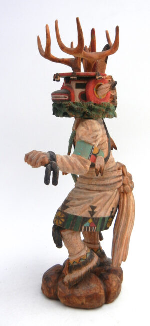 Hopi Malcolm Fred One Piece Deer Dancer Kachina Doll