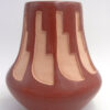 Santa Clara handmade, etched and polished feather pattern vase by Vicki Martinez