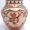 Zia handmade and hand painted bird and weather patter jar by Elizabeth and Marcellus Medina