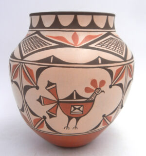 Zia Elizabeth and Marcellus Medina Handmade and Hand Painted Bird Design Jar