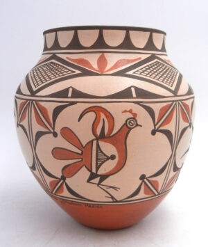 Zia Elizabeth and Marcellus Medina Handmade and Hand Painted Bird Design Jar