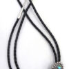 Navajo Sonoran Gold turquoise and sterling silver cluster bolo tie