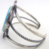 Navajo Turquoise and Brushed Sterling Silver Cuff Bracelet - Image 3