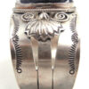 Navajo Wide Band White Buffalo and Sterling Silver Cuff Bracelet - Image 3