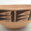 Hopi handmade, painted and polished feather pattern bowl by Adelle Nampeyo