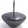 Mata Ortiz Mariano Quezada Handmade Polished Black Dotted Jar with Kokopelli Lid - Image 3