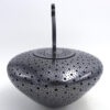 Mata Ortiz Mariano Quezada Handmade Polished Black Dotted Jar with Kokopelli Lid - Image 5