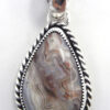 Navajo Botswana agate and sterling silver pendant