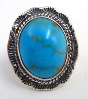 Navajo turquoise and sterling silver ring