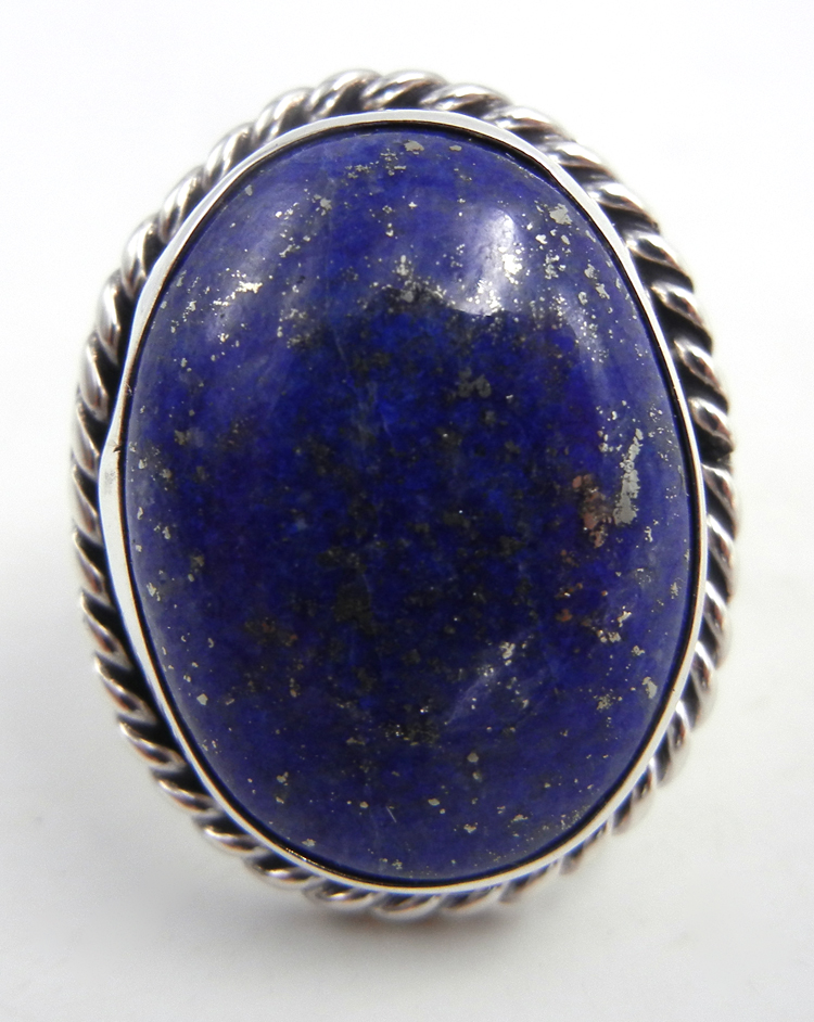 Navajo lapis and sterling silver ring