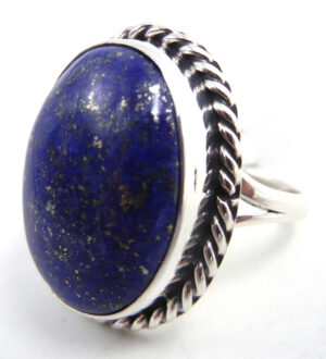 Navajo Lapis and Sterling Silver Ring