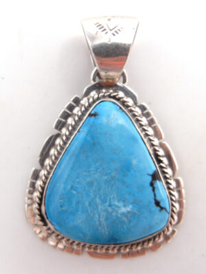 Navajo turquoise and sterling silver pendant