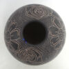 Mata Ortiz Jose A Handmade and Etched Black and Buff Skull and Flower Pattern Jar - Image 6