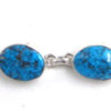 Navajo Five Stone Turquoise and Sterling Silver Link Bracelet - Image 3