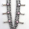 Navajo Small Pink Conch and Sterling Silver Squash Blossom Necklace - Image 4