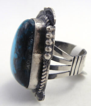 Navajo Bennie Ration Turquoise and Sterling Silver Ring