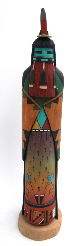 Hopi red beard longhair kachina doll by Carlon Harvey