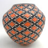 Acoma handmade and hand painted large polychrome butterfly design jar by Kathy Victorino