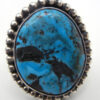 Navajo turquoise and sterling silver adjustable ring by Leonard and Racquel Hurley