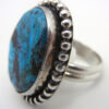 Navajo Leonard and Racquel Hurley Adjustable Turquoise and Sterling Silver Ring - Image 3
