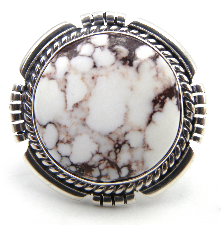 Navajo wild horse and sterling silver ring