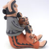 Jemez Chrislyn Fragua Handmade and Hand Painted Seated Male Storyteller with Four Children - Image 5