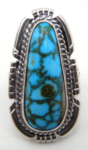 Navajo turquoise and sterling silver ring