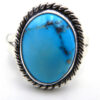 Navajo small turquoise and sterling silver ring