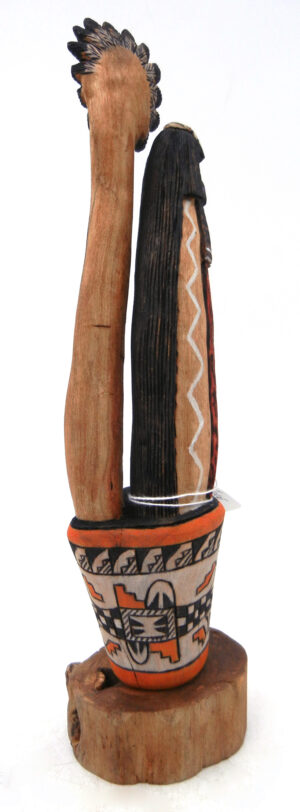 Hopi/Laguna Ray Jose Red Beard Longhair and Sun Kachina Doll