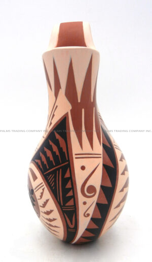 Jemez Geraldine Sandia Handmade, Hand Painted and Polished Polychrome Wedding Vase