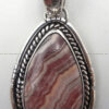 Navajo rhodochrosite and sterling silver pendant