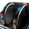 Zuni Jeanette Chavez Small Multi-Stone Inlay and Sterling Silver Half Hoop Earrings - Image 3