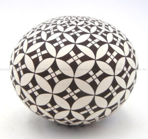 Acoma Rachel Concho Handmade and Hand Painted Polychrome Eyedazzler Seed Pot - Image 3