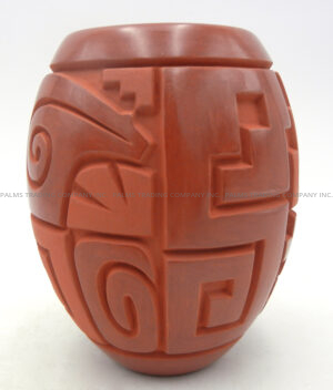 Navajo Harrison Begay, Jr. Handmade, Etched and Polished Multi-Pattern Jar - Image 4