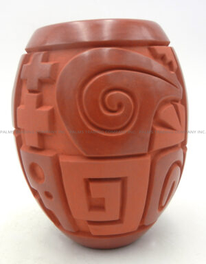 Navajo Harrison Begay, Jr. Handmade, Etched and Polished Multi-Pattern Jar - Image 5