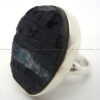 Navajo Black Tourmaline and Sterling Silver Ring - Image 3