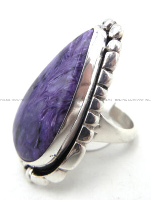 Navajo Charoite and Sterling Silver Ring - Image 3