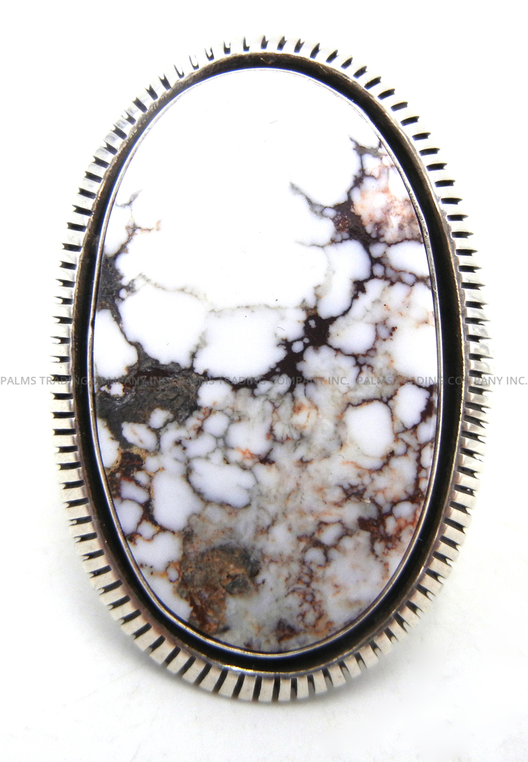 Navajo wild horse and sterling silver ring by Lonnie Willie