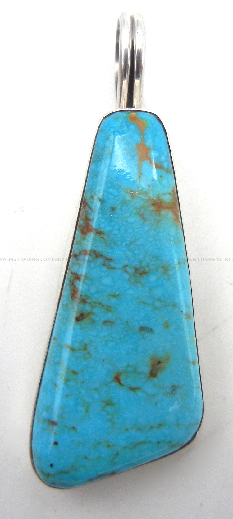 Santo Domingo turquoise and sterling silver pendant by Ronald Chavez