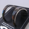 Zuni Abalone and Sterling Silver Channel Inlay Triangular Hoop Earrings - Image 3
