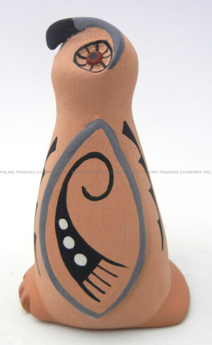 Jemez Diane Lucero Small Handmade and Hand Painted Owl Figurine - Image 3