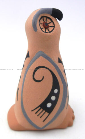 Jemez Diane Lucero Small Handmade and Hand Painted Owl Figurine - Image 5