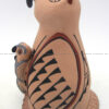Jemez Diane Lucero Handmade Owl Figurine with Two Owlets - Image 3