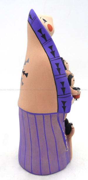 Jemez Diane Lucero Large Standing Storyteller Figurine with Eight Children - Image 5